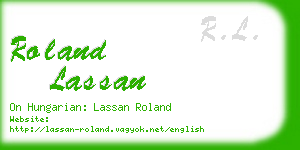 roland lassan business card
